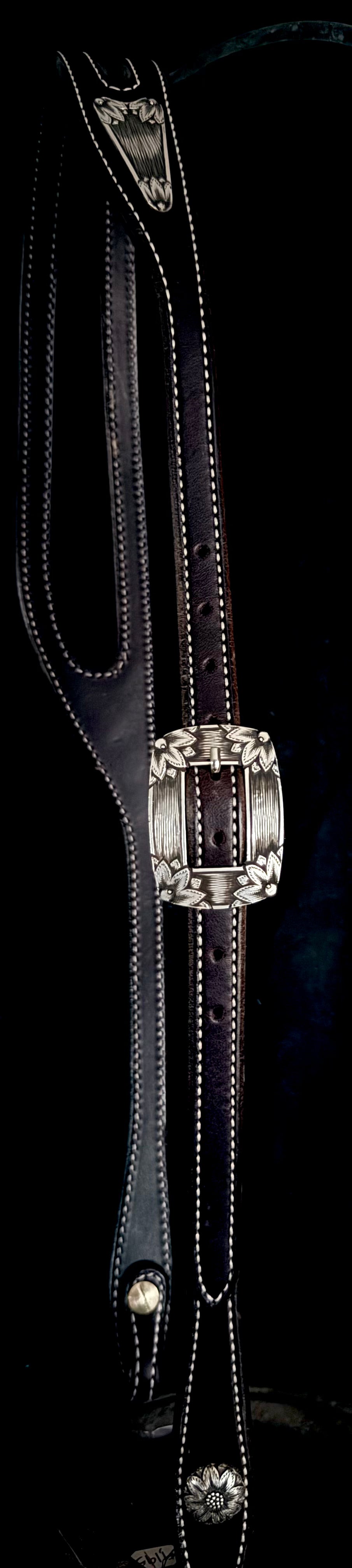 Corner Daisy Split Ear Headstall