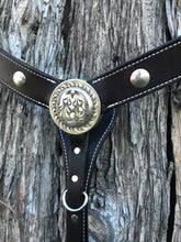 Load image into Gallery viewer, Breast collar with sterling silver concho and spots
